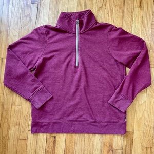 Eddie Bauer Women's Purple Quarter Zip Camp Fleece Pullover Size Medium